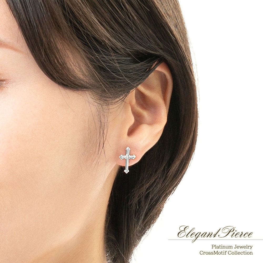Pt900 クロス ピアス_14
