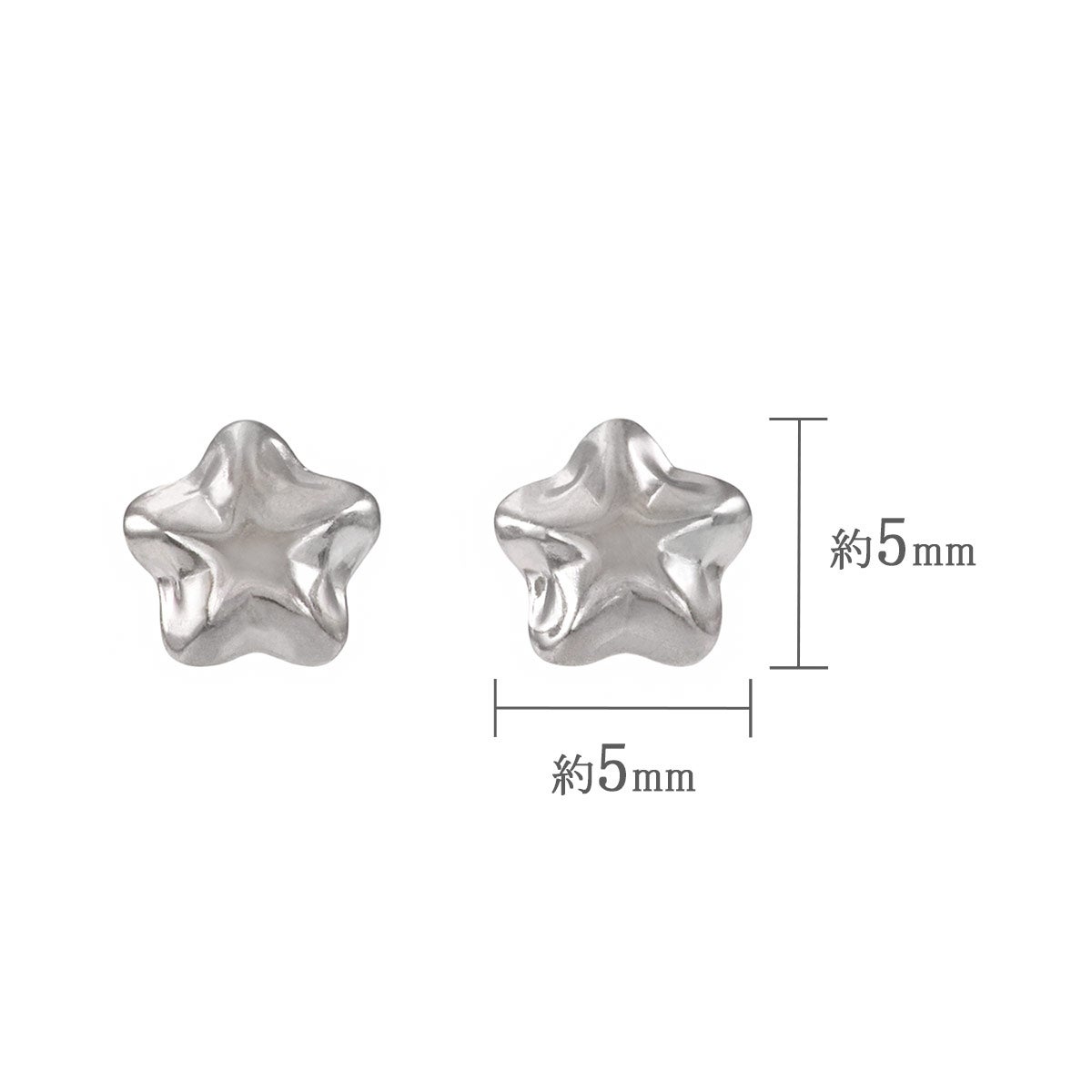 Pt900 スターピアス_04