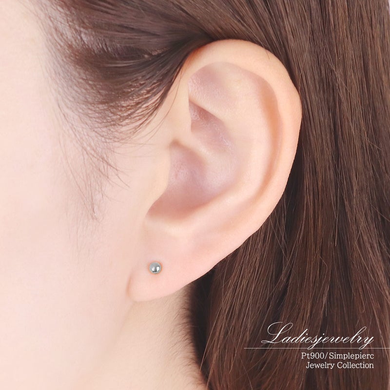 Pt900 丸玉モチーフ ピアス_10