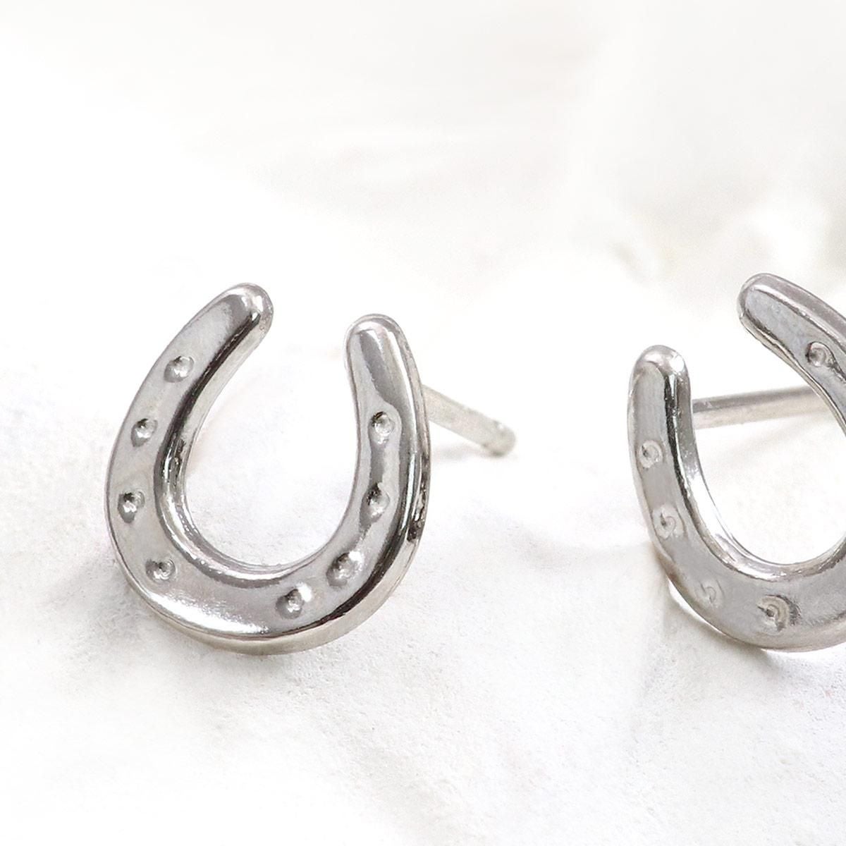 Pt900 馬蹄（ホースシュー）ピアス_09