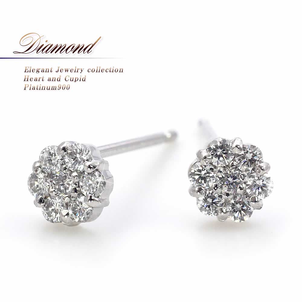 Pt900 ダイヤモンド ピアス_01