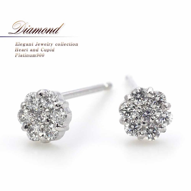 Pt900 ダイヤモンド ピアス_01