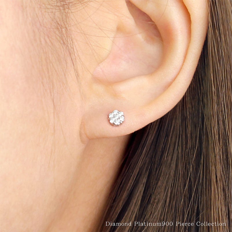 Pt900 ダイヤモンド ピアス_09