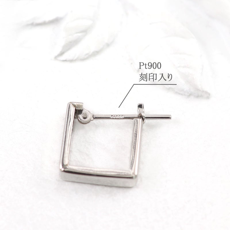 Pt900 スクエア フープピアス_05