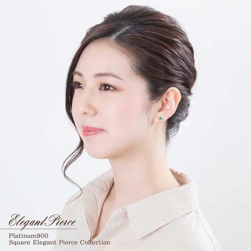 Pt900 エメラルド ピアス_04