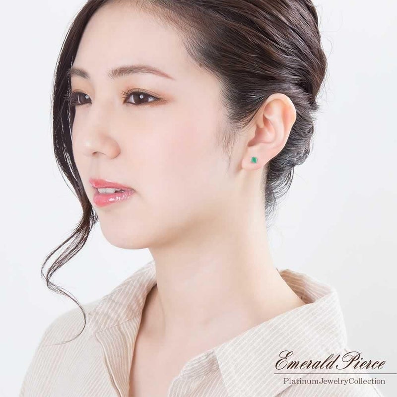 Pt900 エメラルド ピアス_05