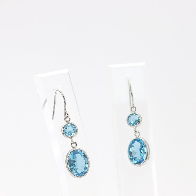 Pt900 ブルートパーズ フックピアス 11月誕生石_03