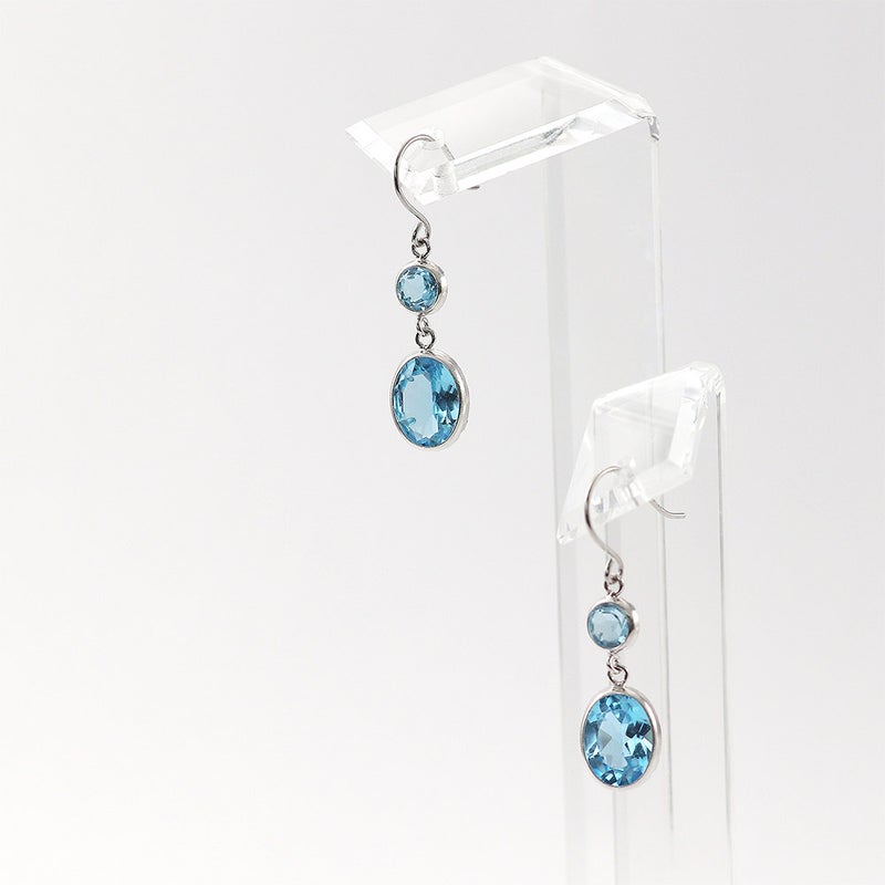 Pt900 ブルートパーズ フックピアス 11月誕生石_10