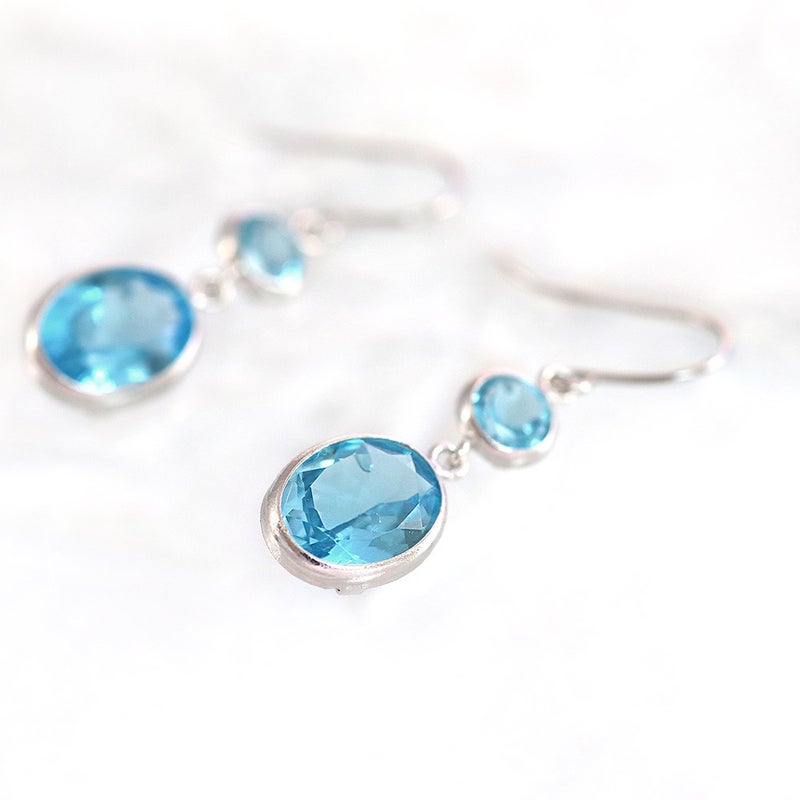 Pt900 ブルートパーズ フックピアス 11月誕生石_12