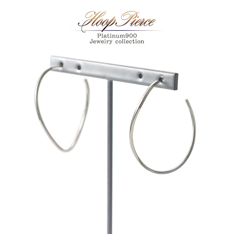 Pt900 ウェーブフープ ピアス_01