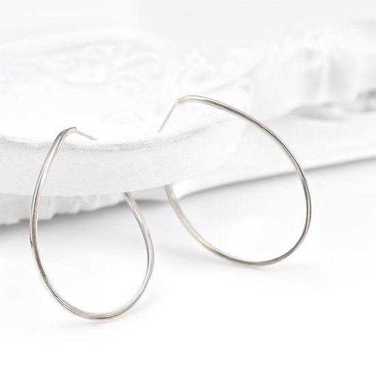 Pt900 ウェーブフープ ピアス_11