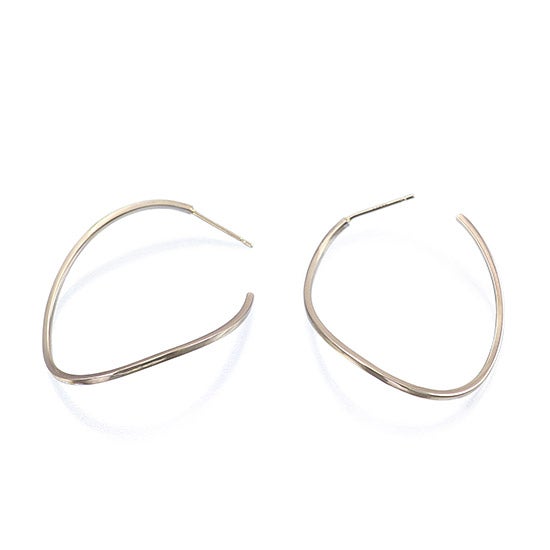 Pt900 ウェーブフープ ピアス_12