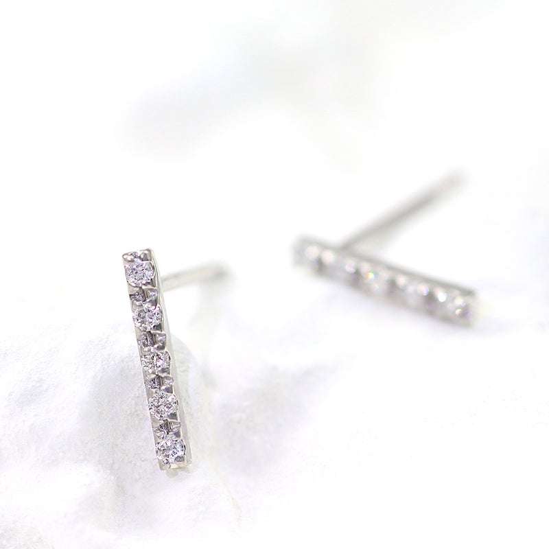 Pt900 ダイヤモンド バーピアス_02