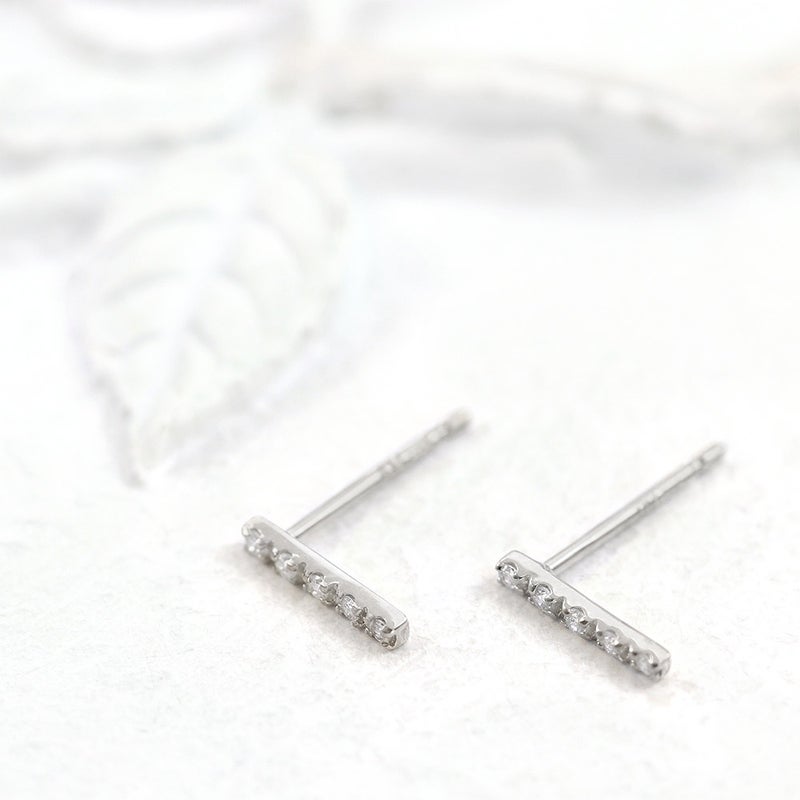 Pt900 ダイヤモンド バーピアス_04