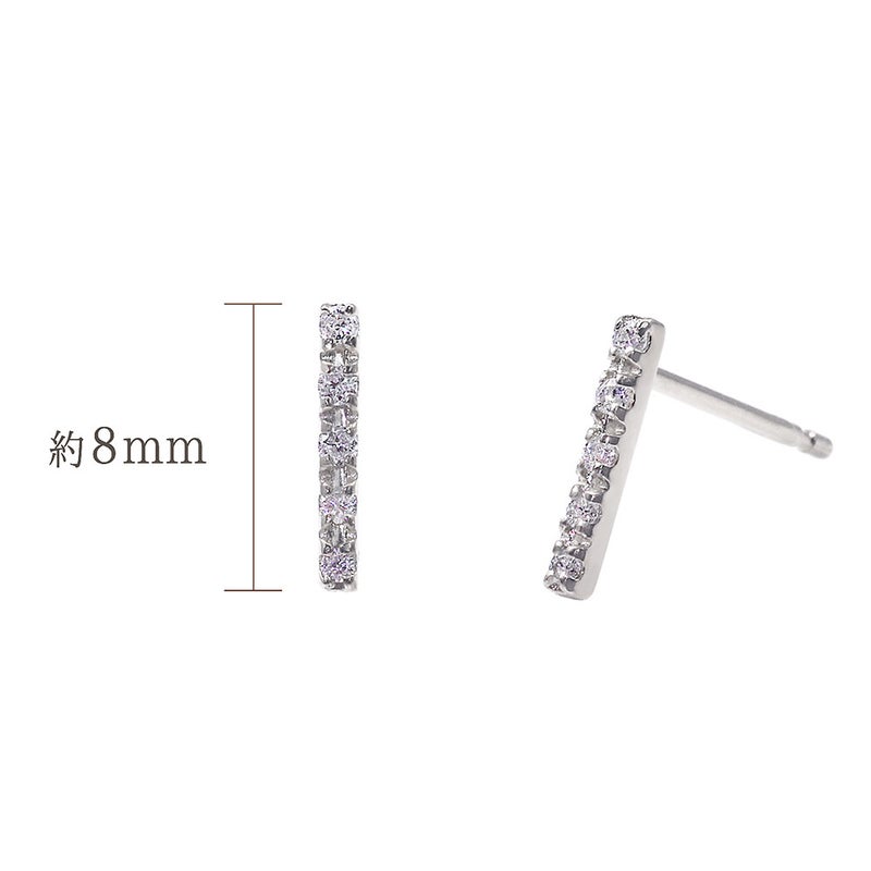 Pt900 ダイヤモンド バーピアス_05