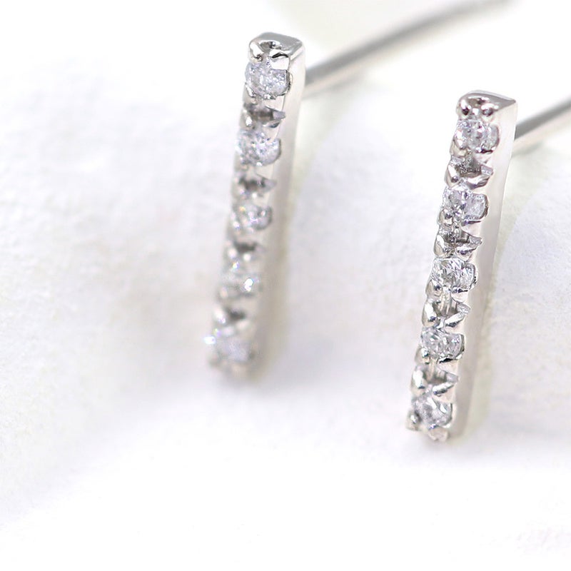 Pt900 ダイヤモンド バーピアス_10