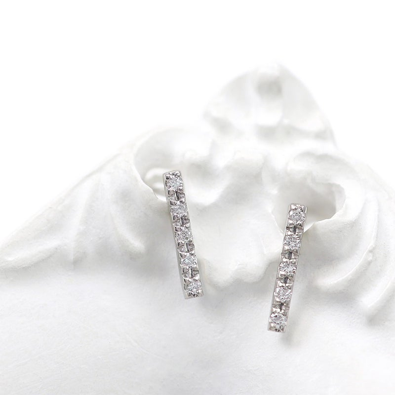 Pt900 ダイヤモンド バーピアス_11