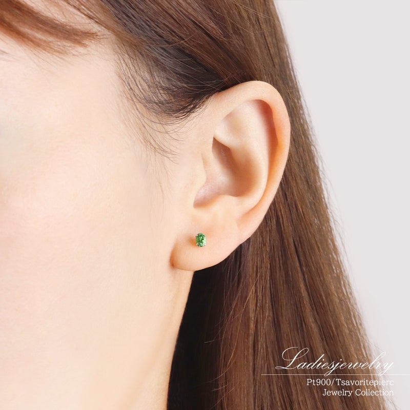 Pt900 ツァボライト ピアス_11