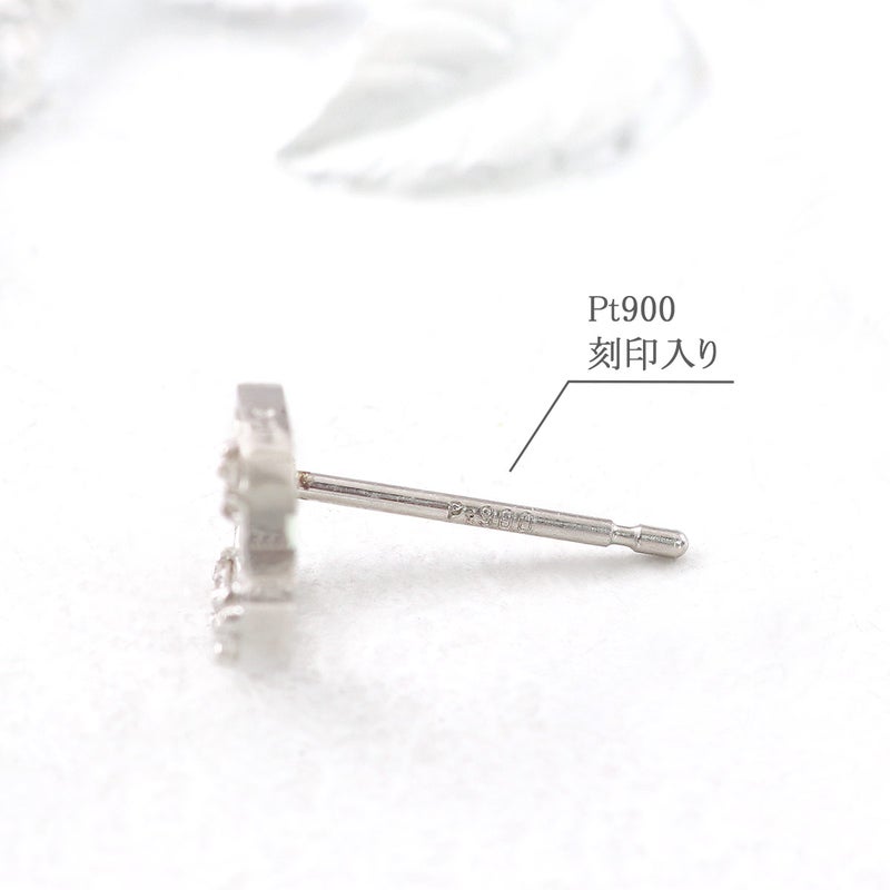 Pt900 ダイヤモンド 馬蹄（ホースシュー）ピアス_05