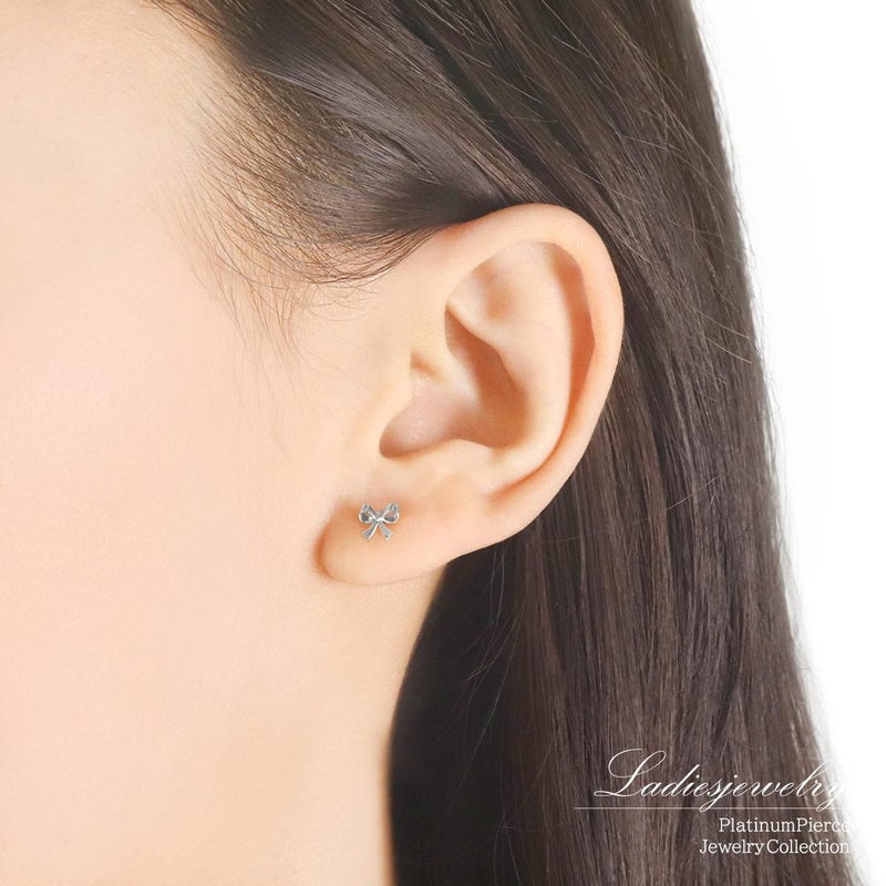 Pt900 リボンモチーフピアス_10