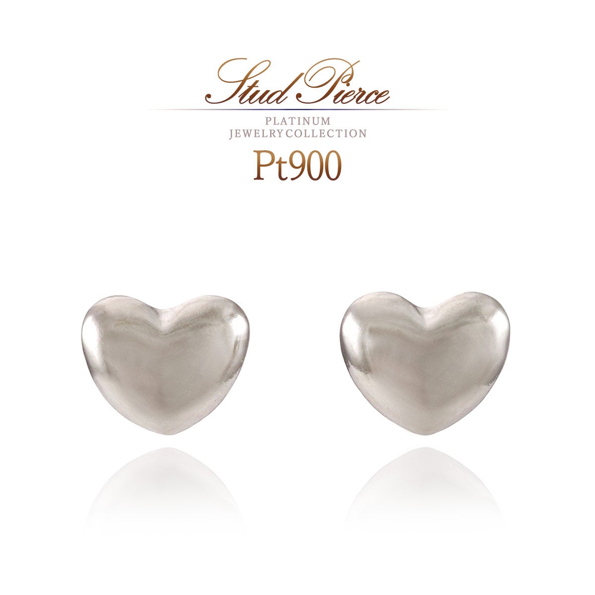 Pt900 ハート ピアス_01