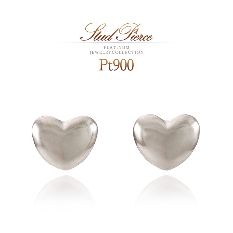 Pt900 ハート ピアス_01
