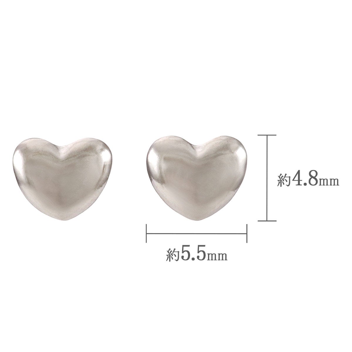 Pt900 ハート ピアス_04