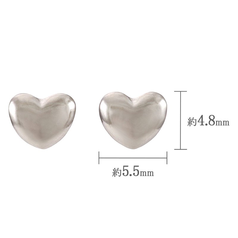 Pt900 ハート ピアス_04