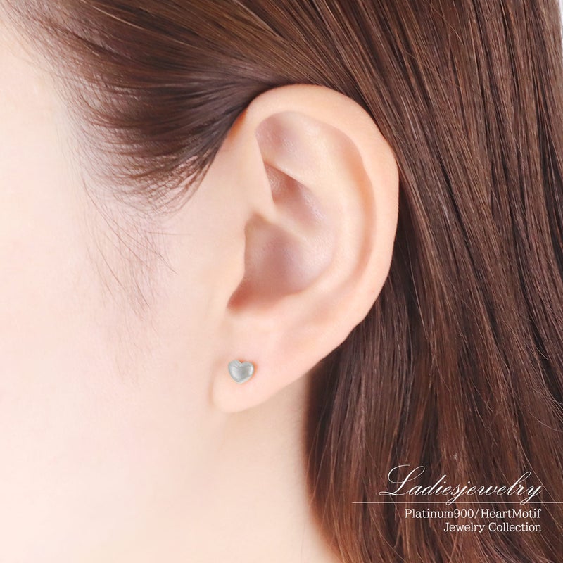 Pt900 ハート ピアス_10