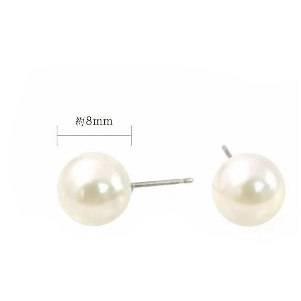 Pt900 アコヤ真珠 約8mm ピアス_05