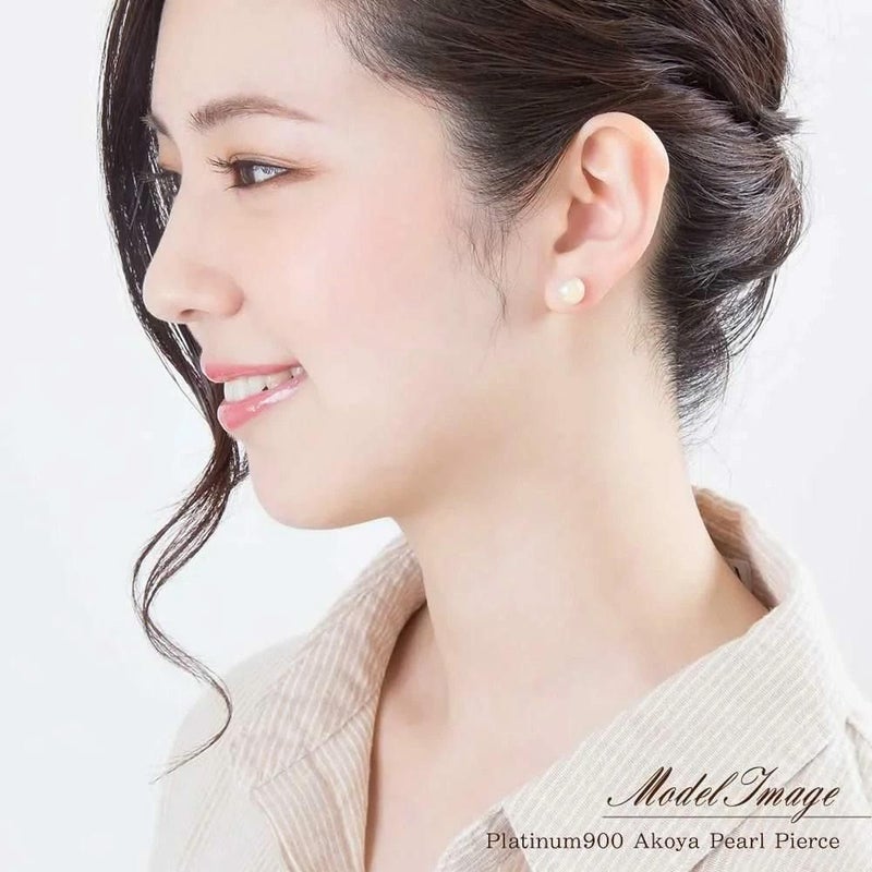 Pt900 アコヤ真珠 約8mm ピアス_09