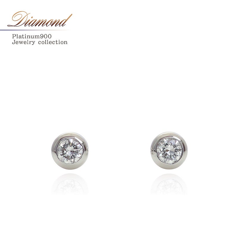 Pt900 ダイヤモンド ピアス_01