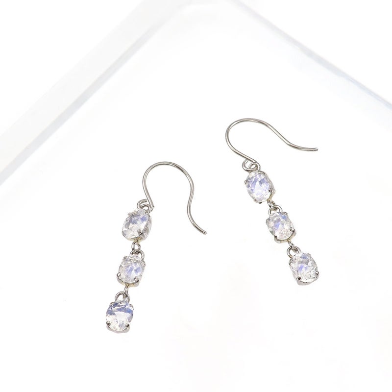 Pt900 ブルームーンストーン フックピアス_02