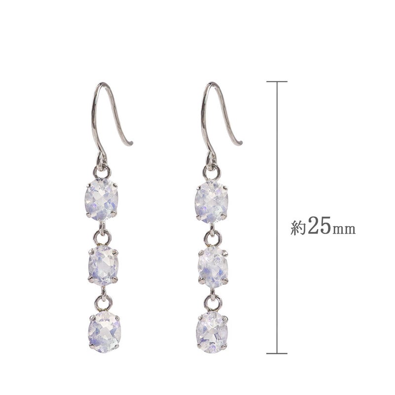 Pt900 ブルームーンストーン フックピアス_04