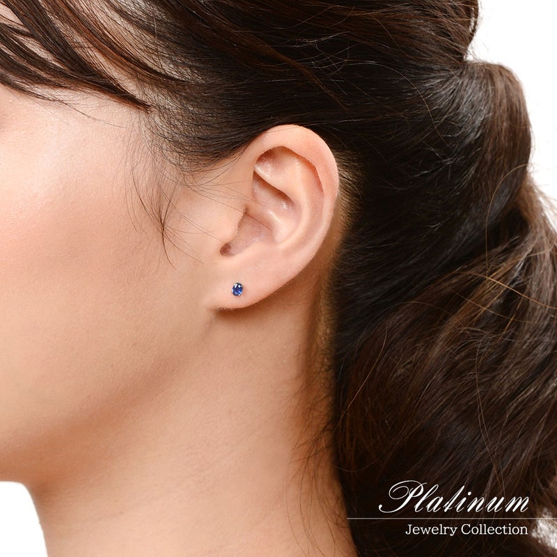 Pt900 サファイア ピアス 9月 誕生石_05