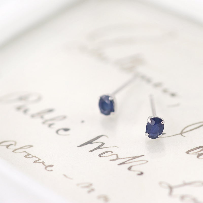 Pt900 サファイア ピアス 9月 誕生石_13