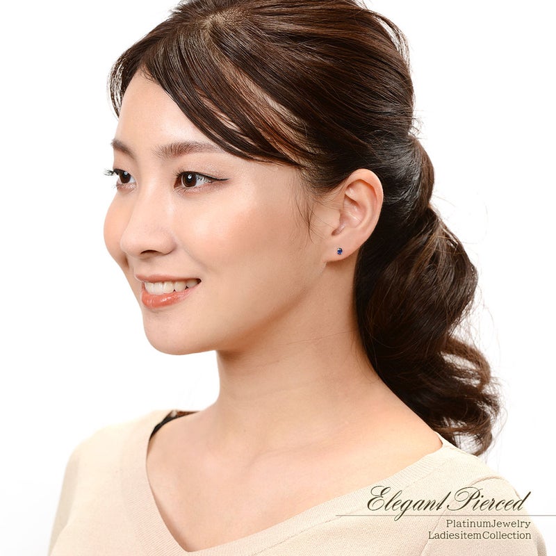 Pt900 サファイア ピアス 9月 誕生石_16