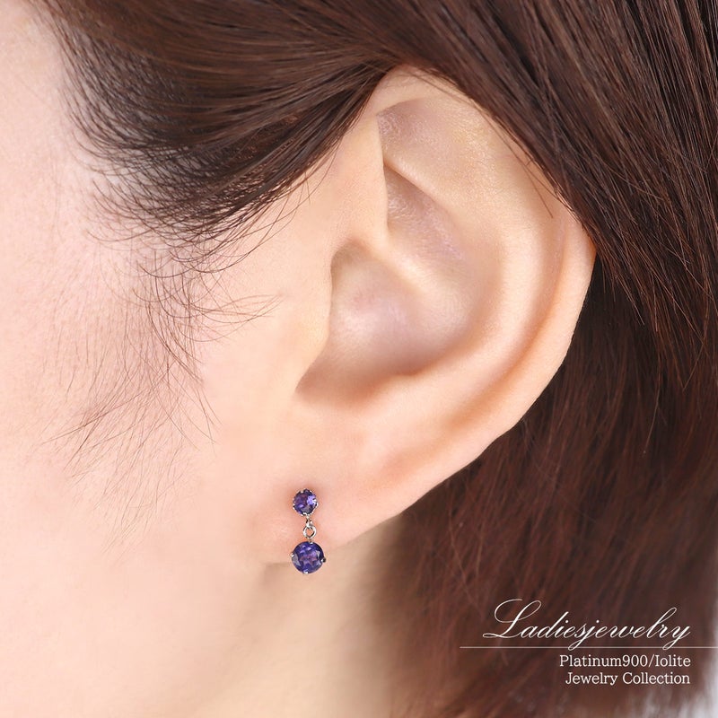 Pt900 アイオライト ピアス_10