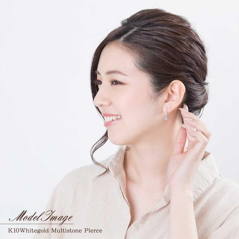 K10WG ブルートパーズ＆ラブラドライト イヤリング 11月誕生石_09