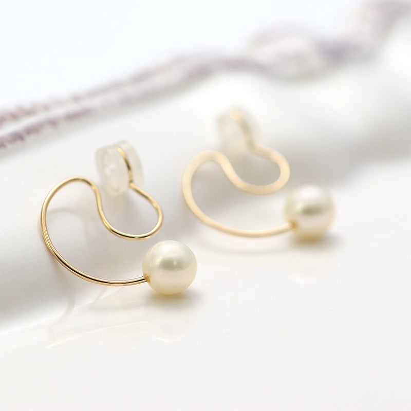 K10YG 淡水真珠 フープイヤリング_04