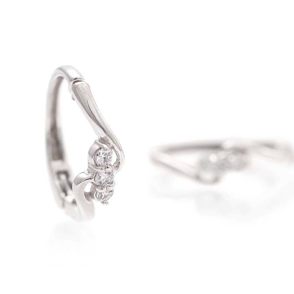 K10WG ダイヤモンド フープ ピアリング_03