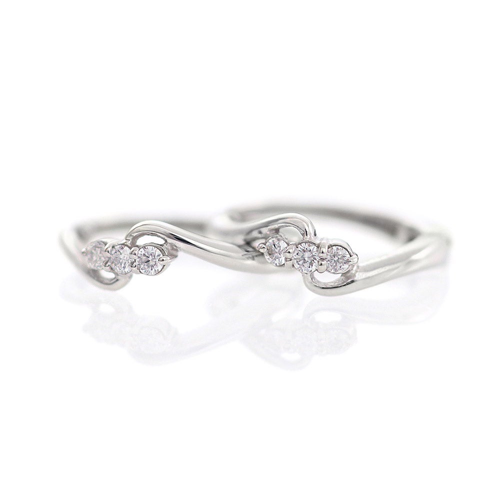 K10WG ダイヤモンド フープ ピアリング_12