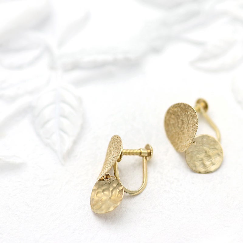 K10YG ダブルサークルイヤリング_10