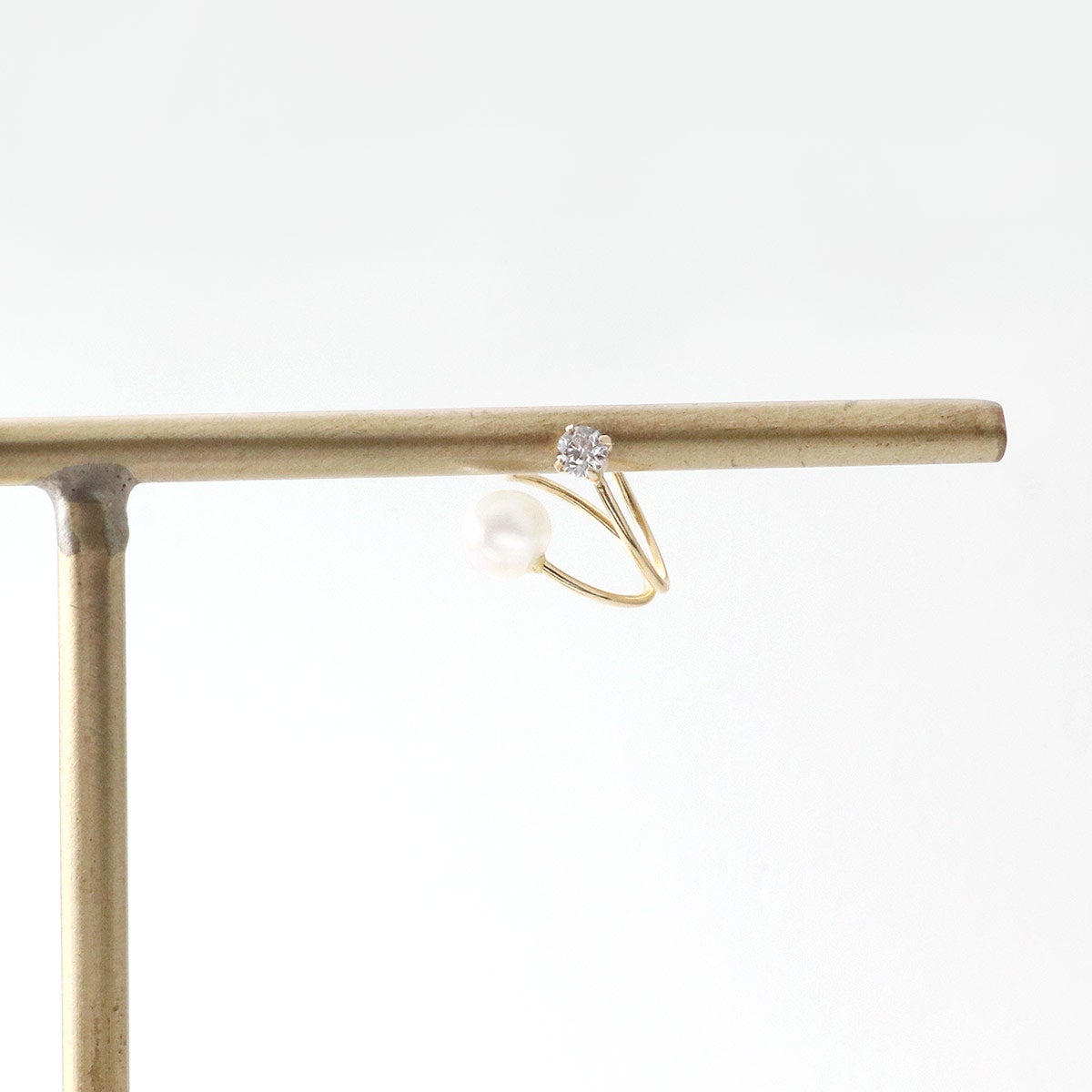 K10YG 淡水真珠＆キュービックジルコニア イヤーカフ_03