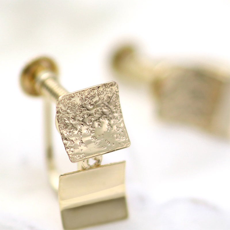 K10YG スクエアモチーフ イヤリング_04