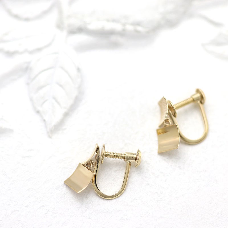 K10YG スクエアモチーフ イヤリング_11