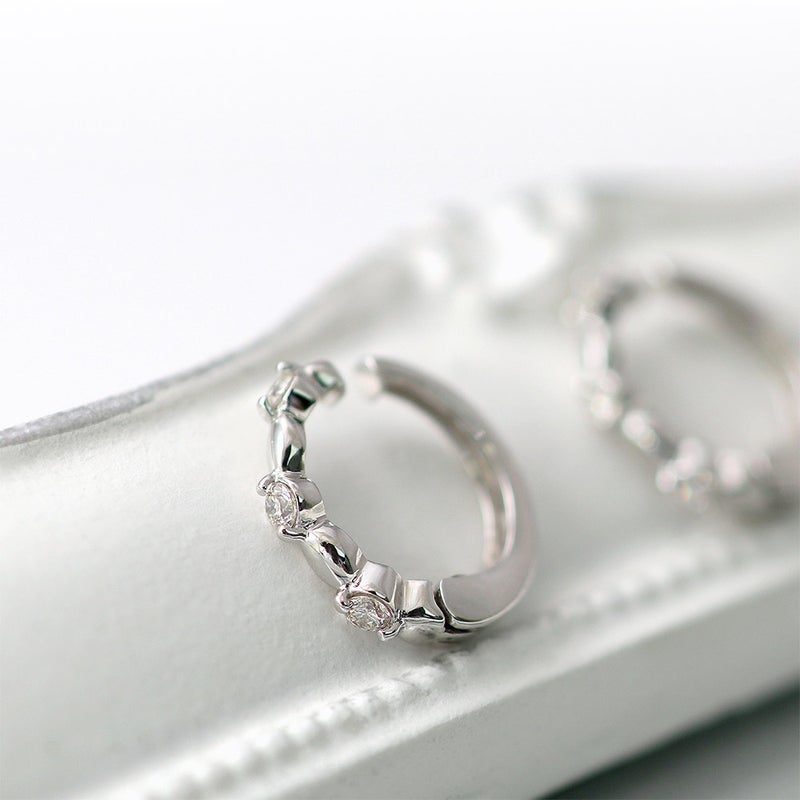 K10WG ダイヤモンド フープ ピアリング_03