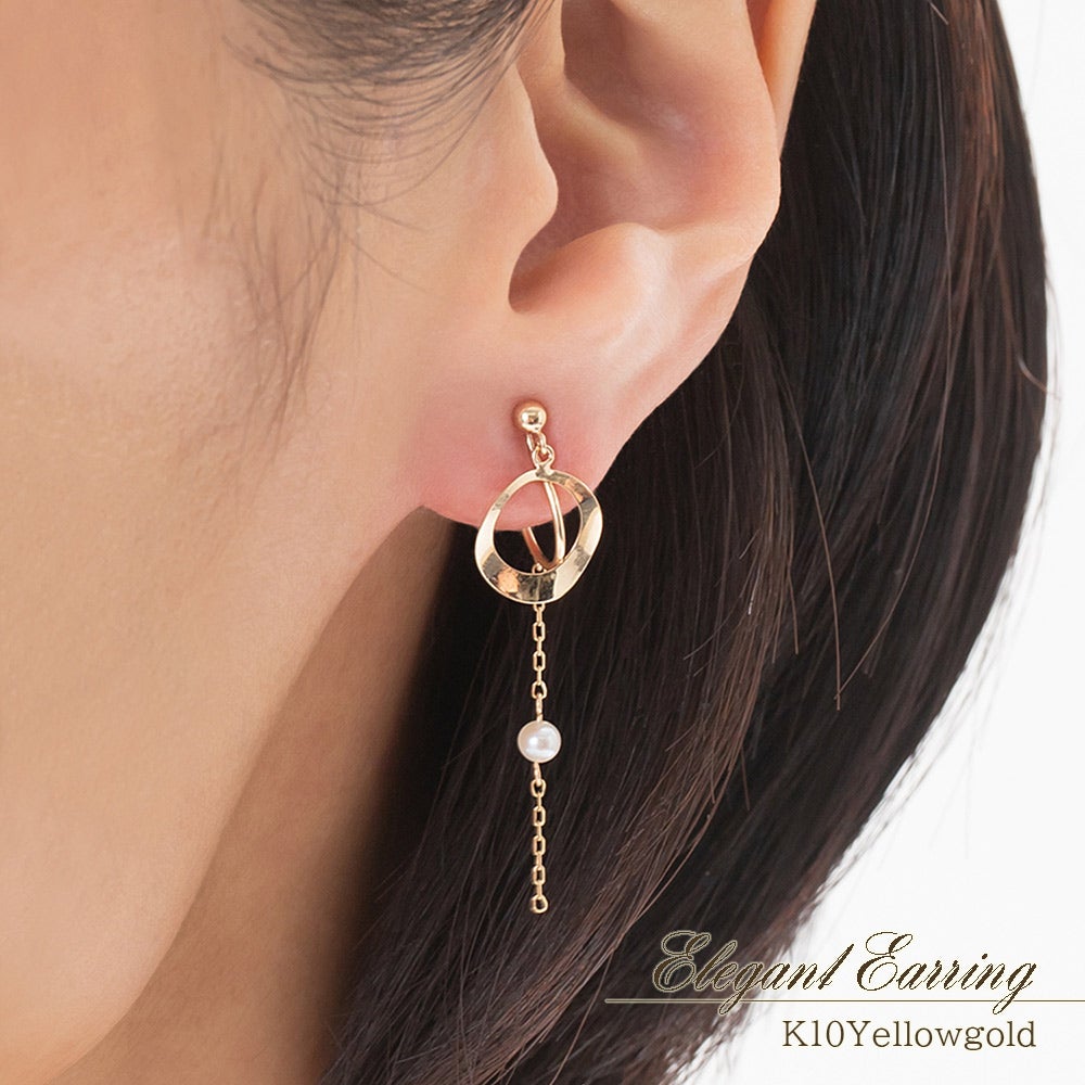 K10YG 淡水パール イヤリング_10