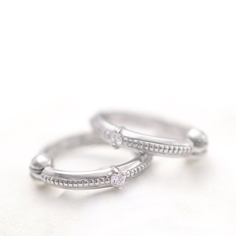 K10WG ダイヤモンド フープ ピアリング_02