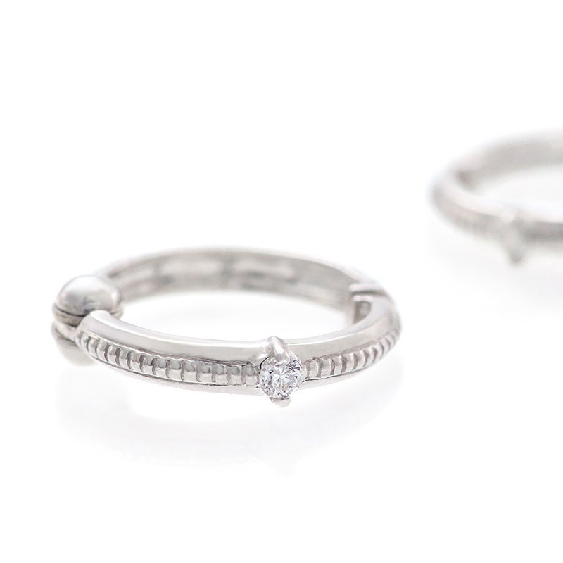 K10WG ダイヤモンド フープ ピアリング_03